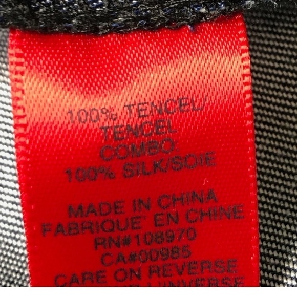 Z Spoke by Zac Posen Chambray Dress with Pockets & Silk Neck Tie Women’s size 8 - Picture 8 of 9